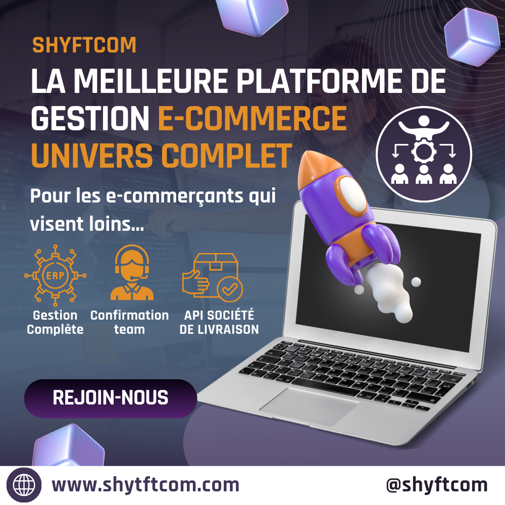 SHYFTCOM ERP E-COMMERCE COMPLET - Pour gérer votre business et scaler...